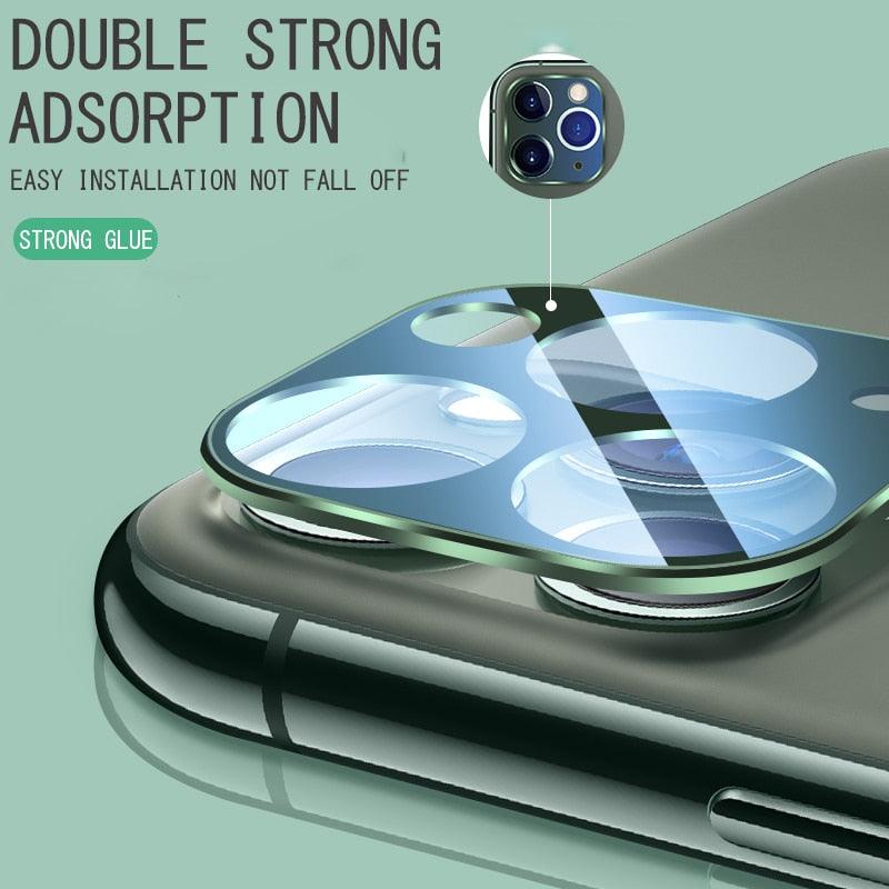 Protector de Lente de Cámara de Vidrio Templado para iPhone 12 y 11 Series