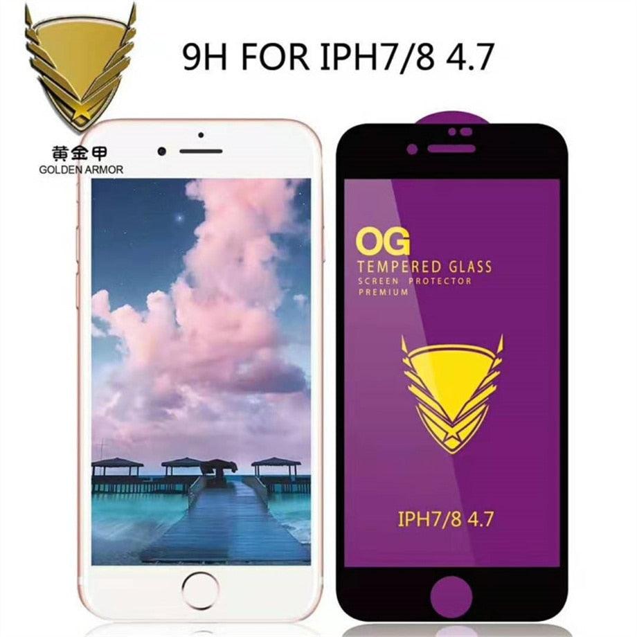 Protector de Pantalla de Vidrio Templado de 3 Piezas para Modelos de iPhone