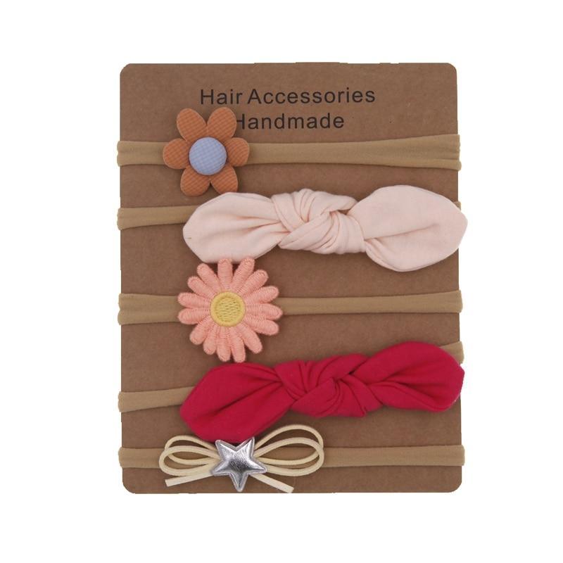 Ensemble de bandeaux floraux faits main pour bébé - Accessoires capillaires doux