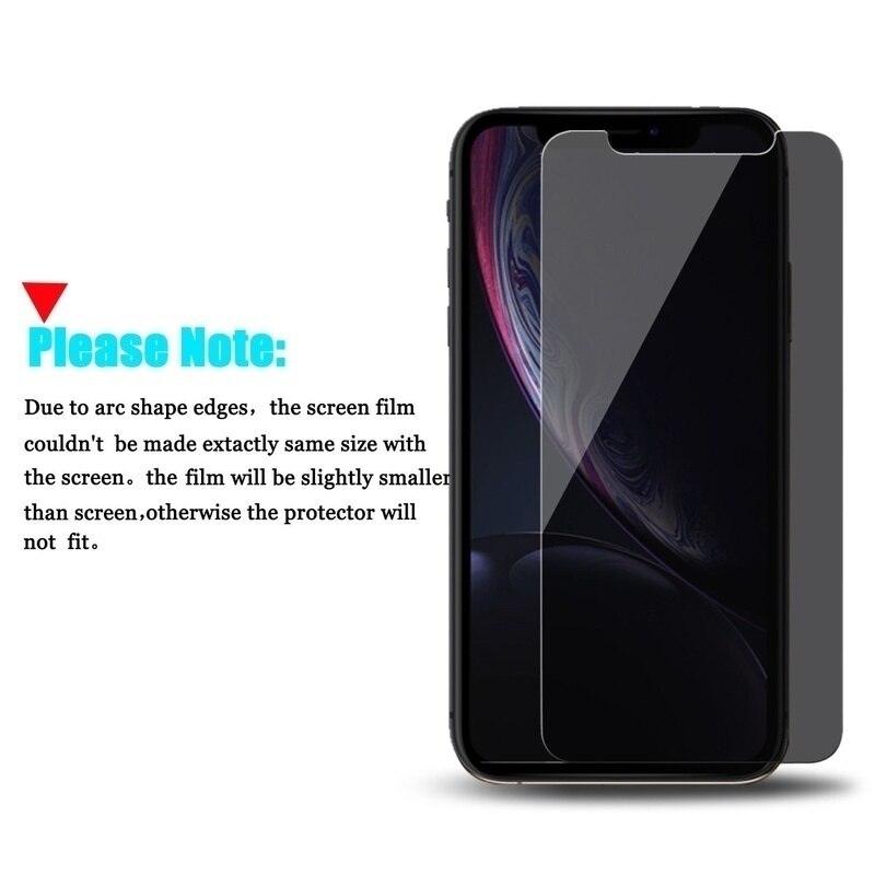 Protecteurs d'écran en verre trempé anti-espion 3PCS pour iPhone