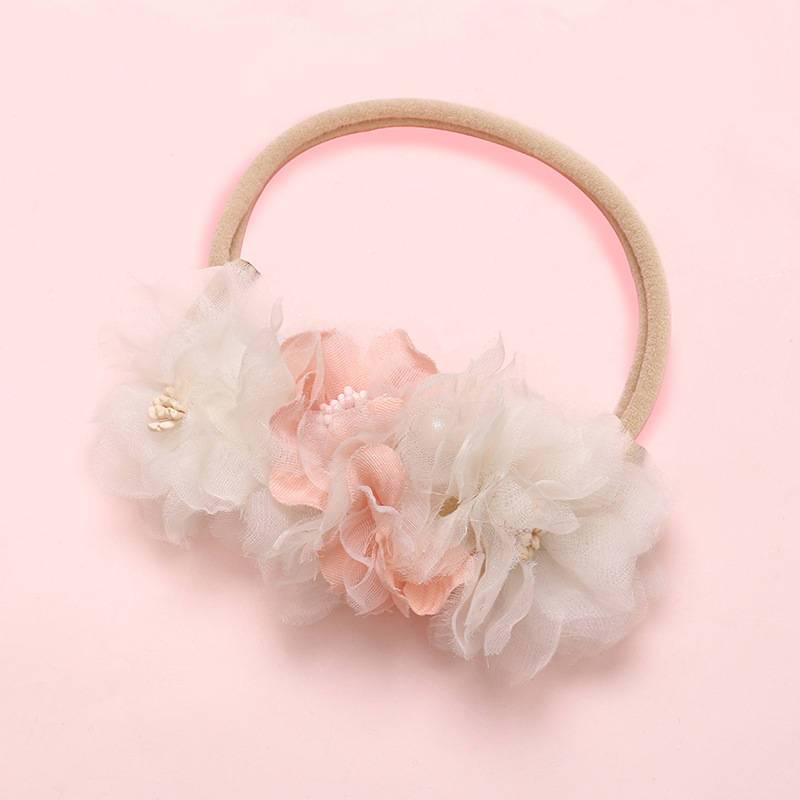 Elegant Floral Headband for Newborns - Soft & Adjustable