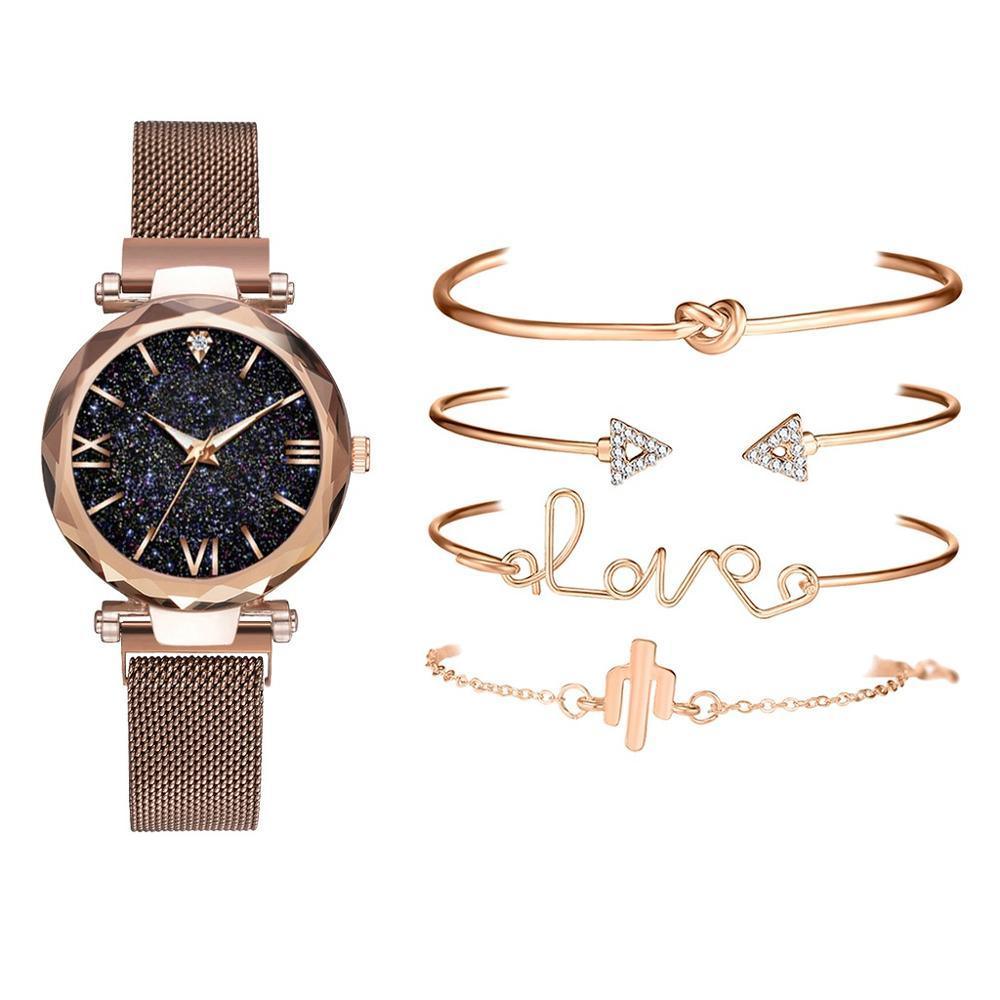 Montre à Quartz de Luxe pour Femmes STEVVEX - Design Ciel Étoilé