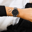 Montre en acier inoxydable ultra fine unisexe
