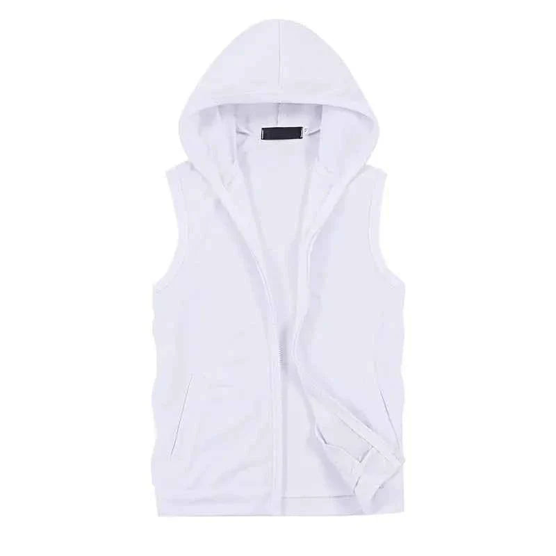 Camiseta sin mangas con capucha para hombre