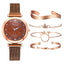 Ensemble de Montre à Quartz de Luxe pour Femmes avec Bracelet