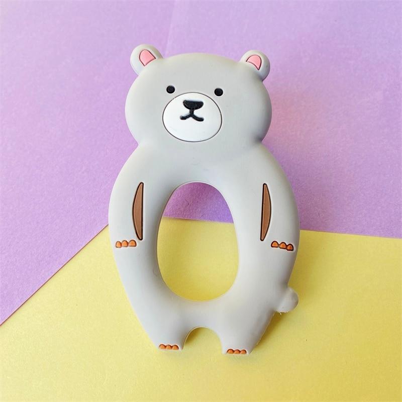 4-Pack Bear Silicone Teething Toys - Safe & Fun Baby Chewables - Korvel
