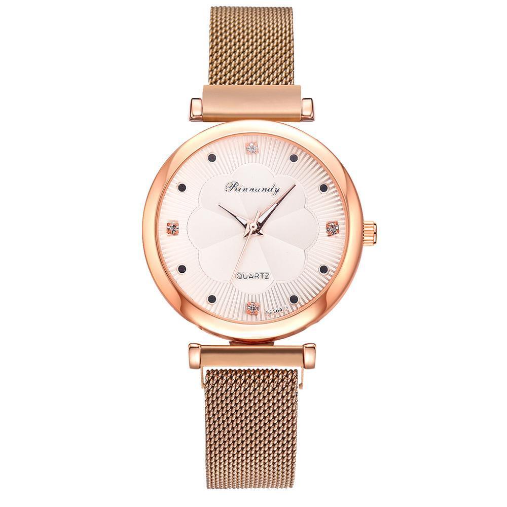 Ensemble de Montre à Quartz de Luxe pour Femmes avec Bracelet