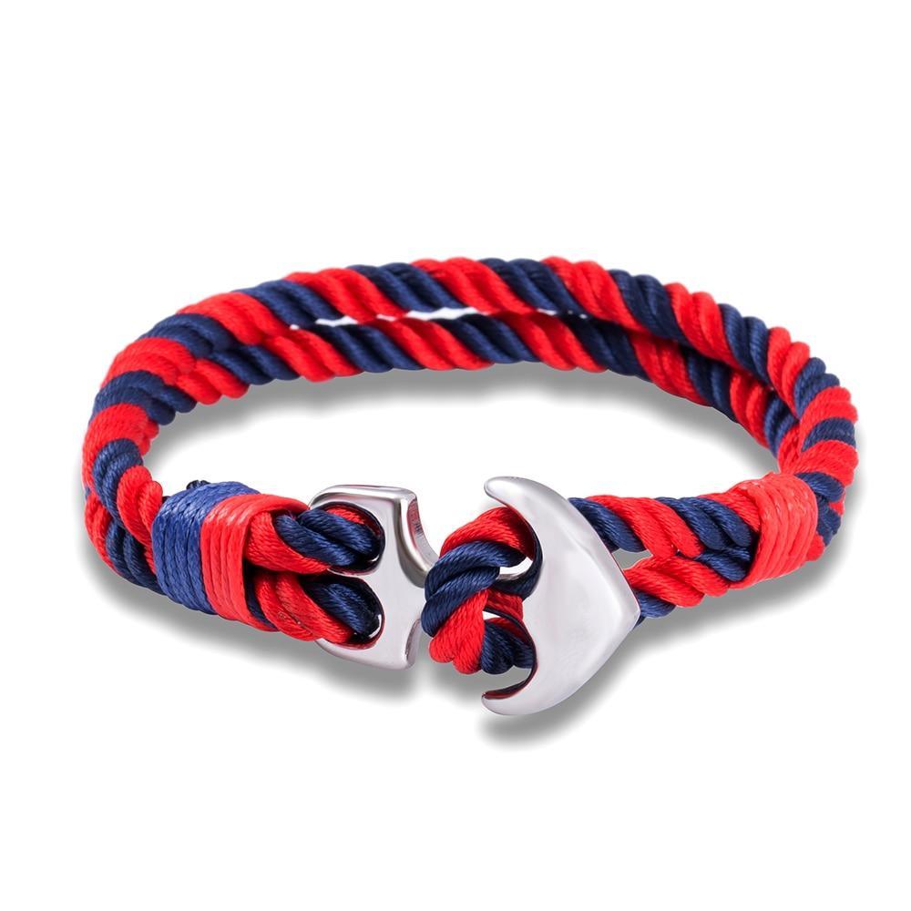 Bracelet Ancre en Acier Inoxydable de Luxe pour Hommes