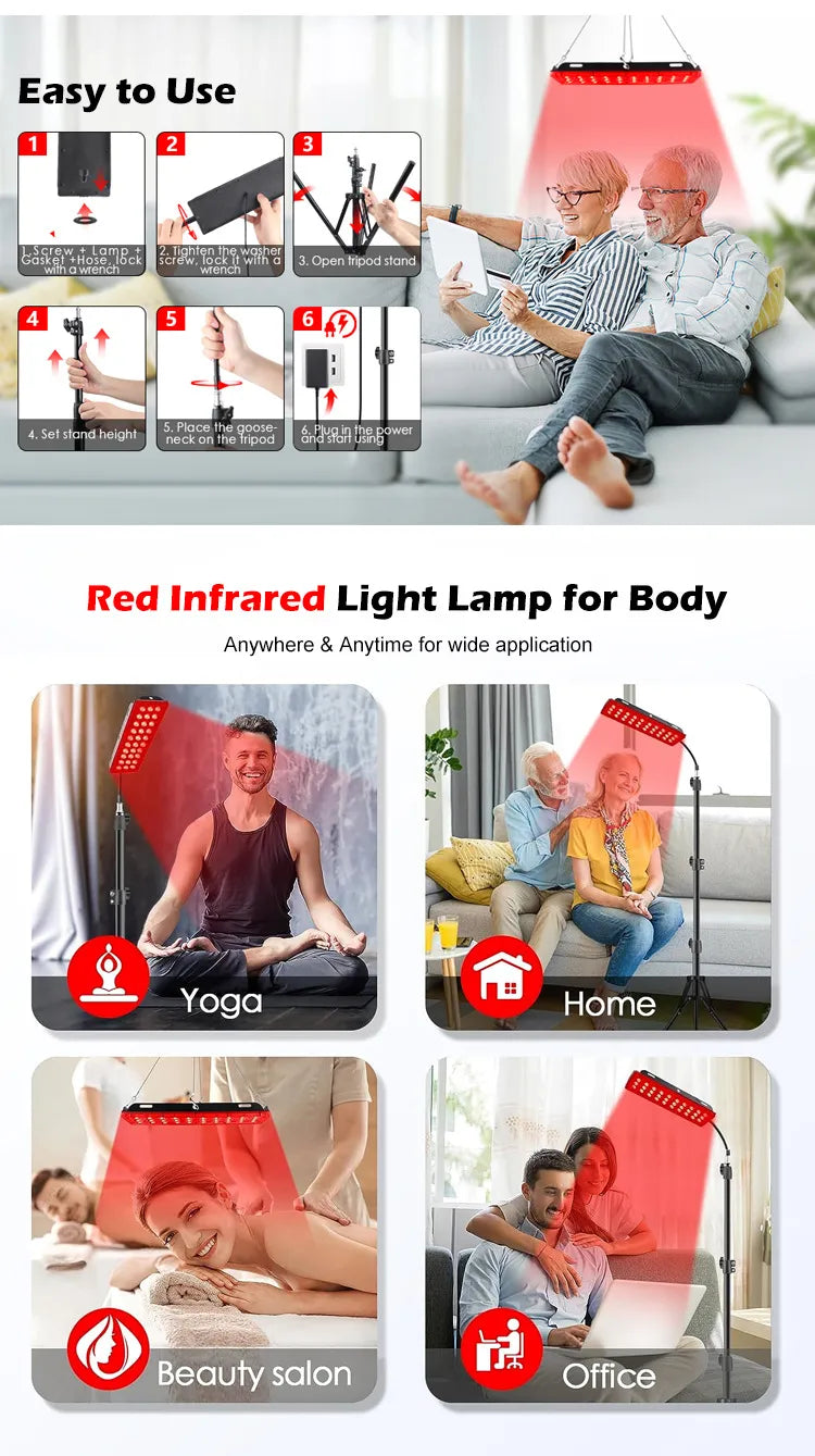 Lampe de physiothérapie infrarouge ajustable Nano