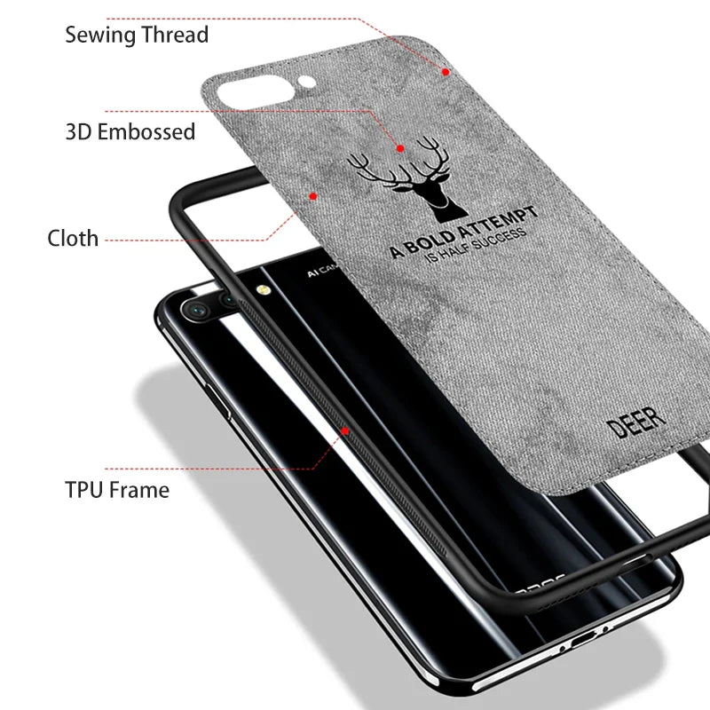 Deer Cloth Phone Case for Huawei Honor 20 Pro Lite 10 10i 8A 8C 8X 8S 9X PRO 7X 7S 7A Honor 7C 9 20s 9A Soft Silicone Frame Case - Korvel