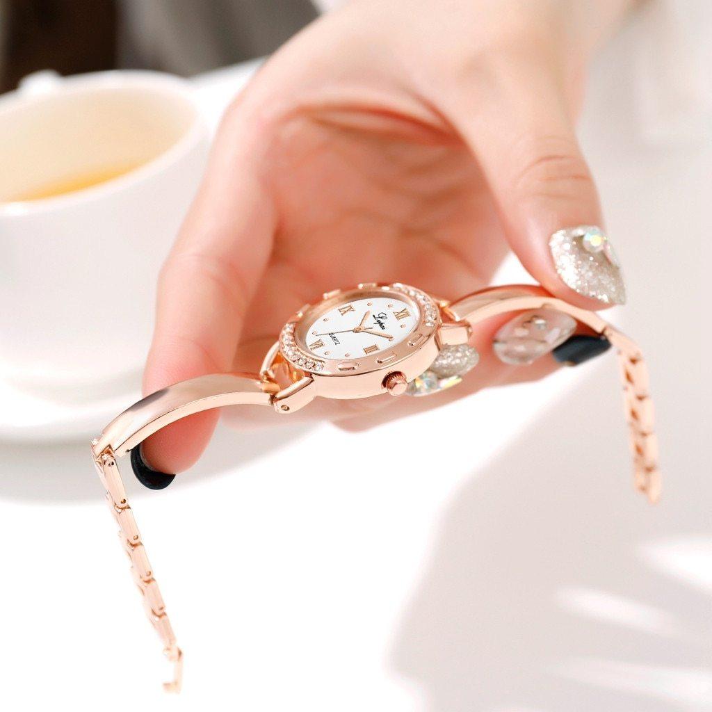 Montre Bracelet Élégante en Métal pour Femmes