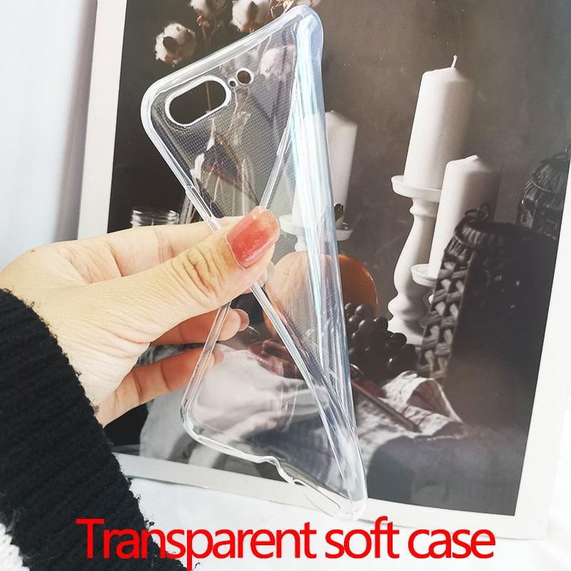 Coque de téléphone en silicone flexible et transparent mignonne pour iPhone