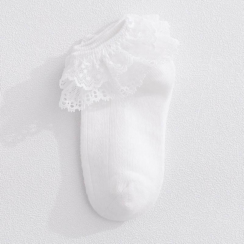 Calcetines para Niña con Lazos de Encaje y Flores