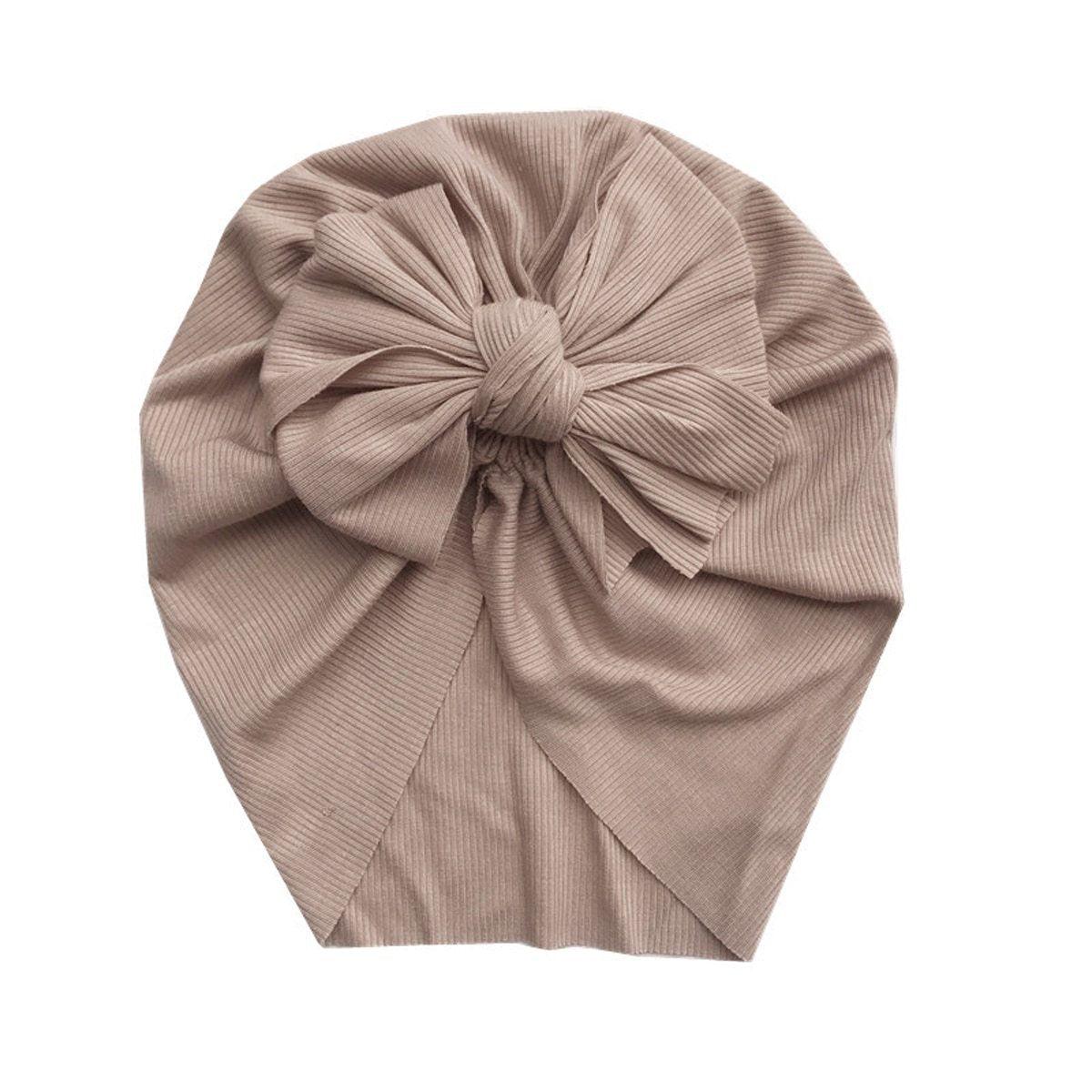 Elegant Cotton Turban Beanie for Newborns