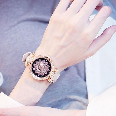 Elegant Starry Sky Women's Quartz Watch Set