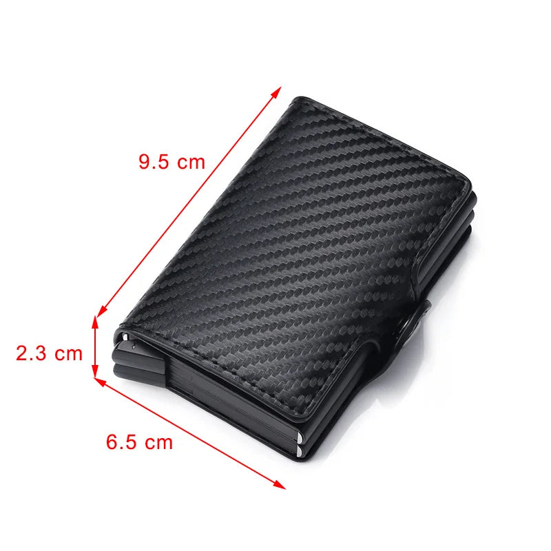 Carbon Fiber Leather Men Wallet Money Bag - Korvel