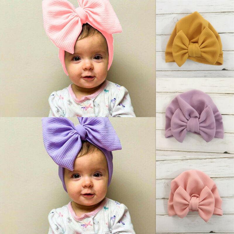 Chapeau en Tricot Élégant pour Filles Bébé avec un Grand Nœud