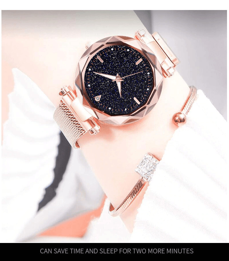 Montre de Femme Luxe Ciel Étoilé - Design Magnétique Étanche