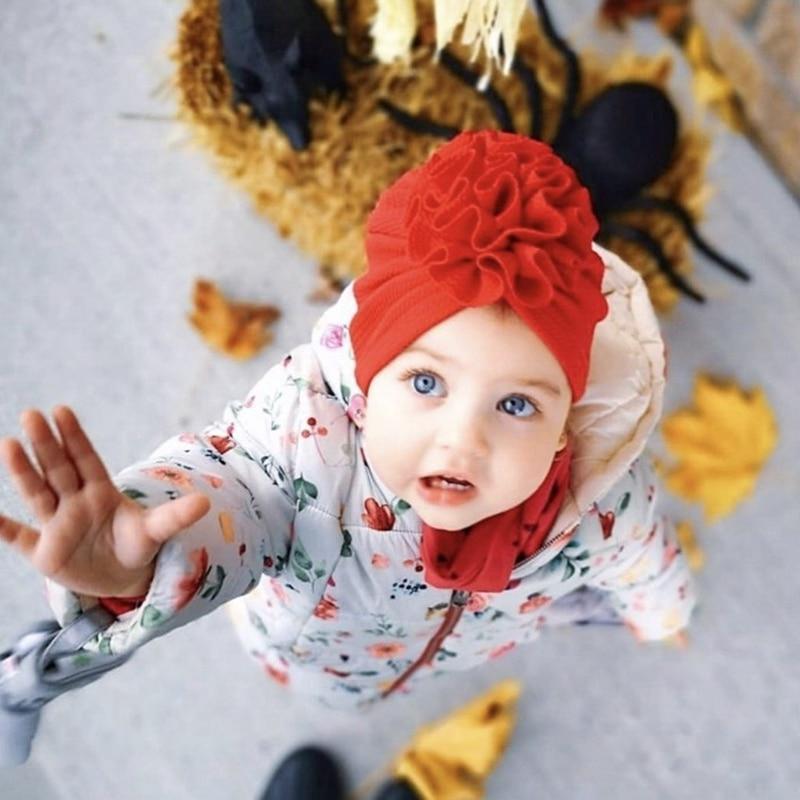 Chapeau Élégant en Fleurs pour Filles - Bonnet Turban pour Tout-Petits