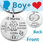 Lovely Personalized Baby Boys Girls Keychain  Name Birth Weight Height For Newborn Commemorate New Mom Dad Gift Keyring P026_C - Korvel