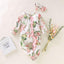 Luxury Floral Newborn Baby Girl Romper with Bow