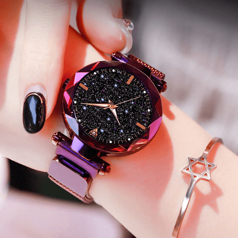 Montre de Femme Luxe Ciel Étoilé - Design Magnétique Étanche