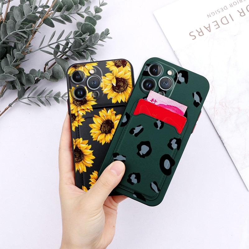Coque de portefeuille en silicone charmante pour iPhone 13 Pro Max