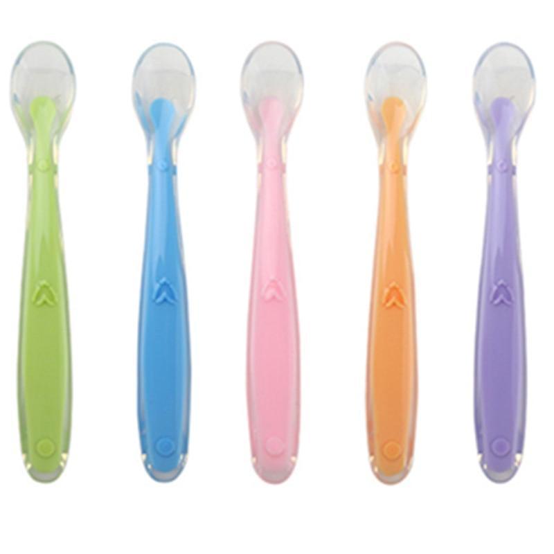 Silicone Baby Soft Soup Spoon - Colorful Feeding Essential