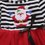 Vestido y diadema a rayas de Santa para niñas bebés en Navidad