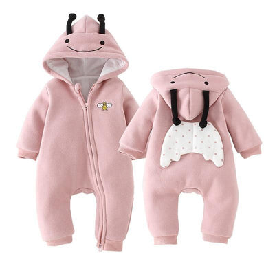Charming Baby Romper with Rabbit Ears - Cotton Jumpsuit