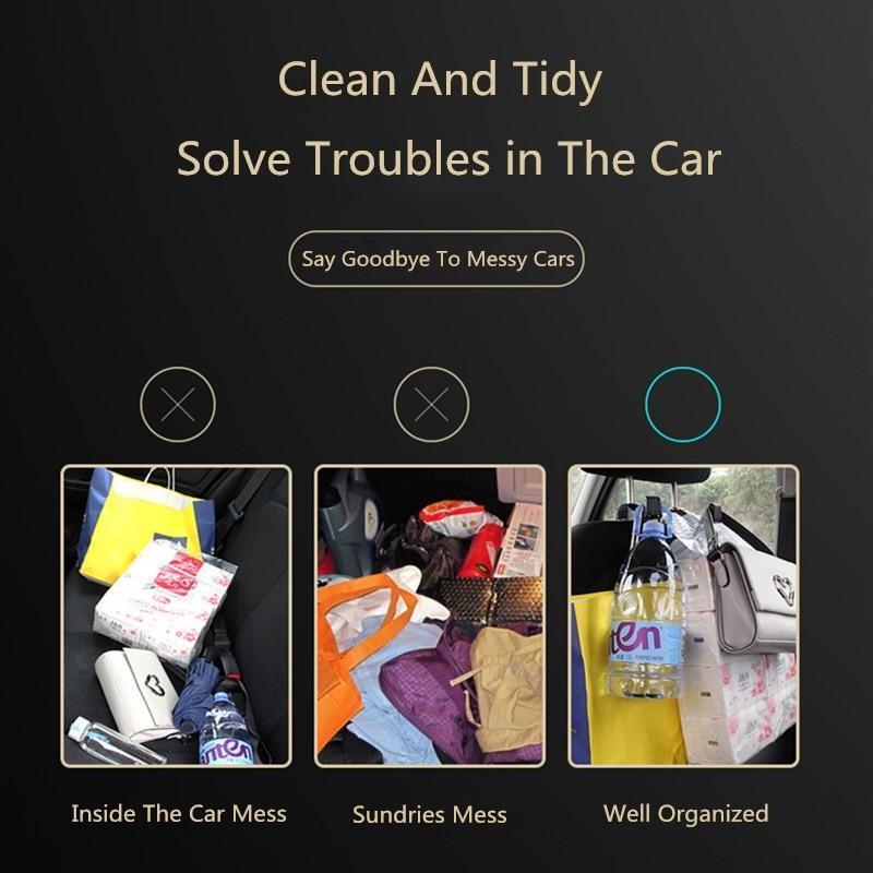 Crochets de Têtière de Voiture Réglables et Support de Téléphone