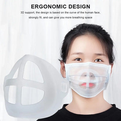 3D Mouth Mask Support Breathing Assist Help Mask Inner Cushion Bracket Food Grade Silicone Mask Holder Breathable Valve - Korvel