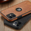 Coque de téléphone en cuir PU de luxe pour iPhone - Protection élégante