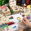 Tablette de Dessin en Bois Créative pour Enfants - Ensemble de 100 Pièces