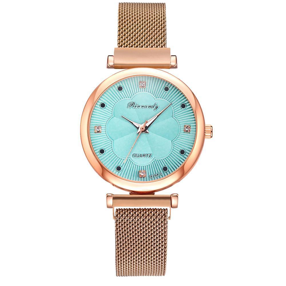 Ensemble de Montre à Quartz de Luxe pour Femmes avec Bracelet
