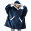 Winter Warm Fleece Wearable Hooded Blanket Fluffy TV Blanket Hoodie - Korvel