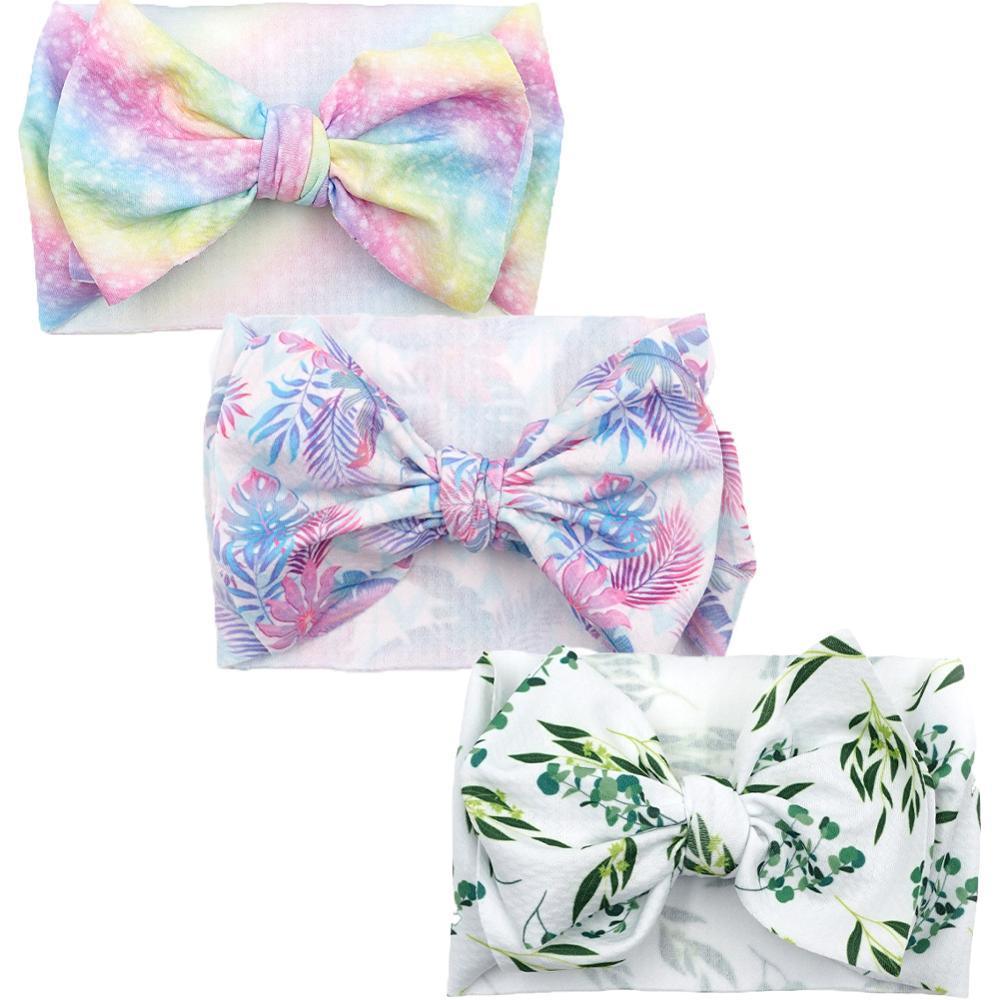 Conjunto de 3 Diademas de Lujo Hechas a Mano para Niñas con Lazos Grandes