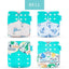 4PCS Eco-friendly Adjustable Cloth Diapers Set for Babies