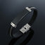 Pulsera de Acero Inoxidable para Hombre con Estrías Negras y Elegantes