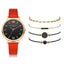 Montre analogique à quartz pour femmes avec bracelet en cuir de luxe
