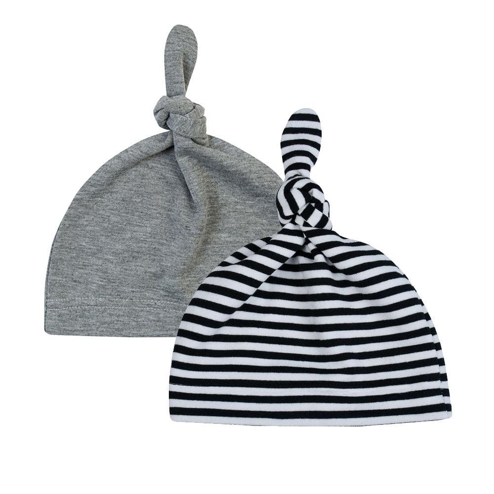Adorable 2-Piece Baby Cap Set - 100% Cotton for All Seasons - Korvel