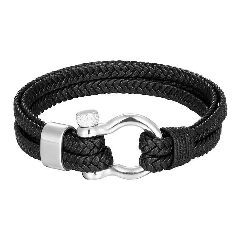 Bracelet Ancre en Acier Inoxydable Élégant pour Hommes