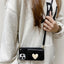 Luxury Love Black Lanyard Phone Case for iPhone