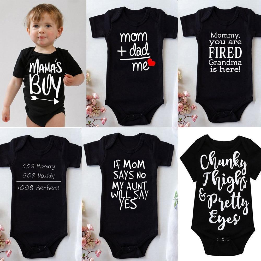 Bodysuit de bébé imprimé moderne de luxe - Combinaison d'été unisexe
