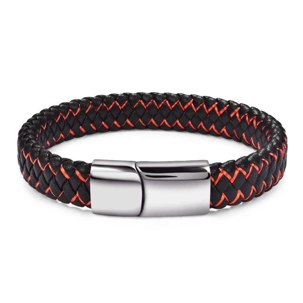 Handmade Luxury Modern Leather Braided Bracelet for Men