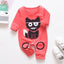 Floral Dinosaur Car Printed Baby Romper - Long Sleeve