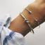 Elegant Gold-Color Arrow Knotted Bracelet Set for Women
