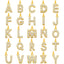 Pulsera de Tobillo Inicial A-Z de Cristal Mandotos para Mujeres - Eslabones Cubanos Dorados