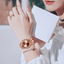 Montre classique de luxe en rhinestones pour femmes