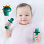 Soft Silicone Baby Feeding Spoon and Fork Set - Cartoon Dinosaur